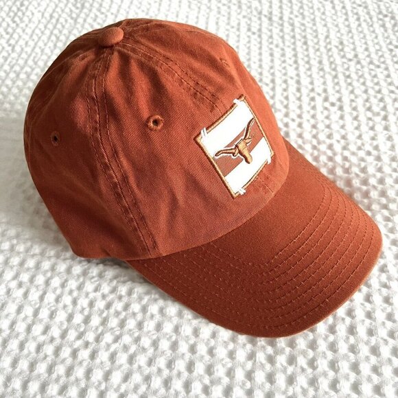 UT Austin Longhorns Baseball Cap Burnt Orange And White Logo Collegiate Line - Picture 2 of 7